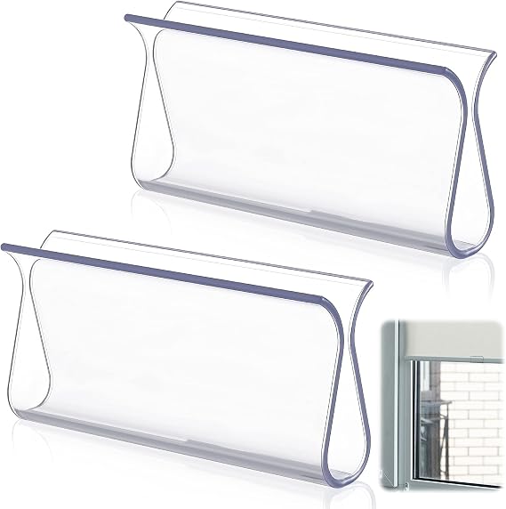 Chunful 2 Pieces Plastic Shade Pulls for Roller Shades Handles, Clear