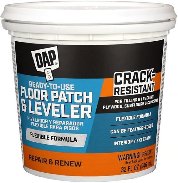 DAP Flexible Floor Patch and Leveler, Light Gray, 32 Oz (7079859184)