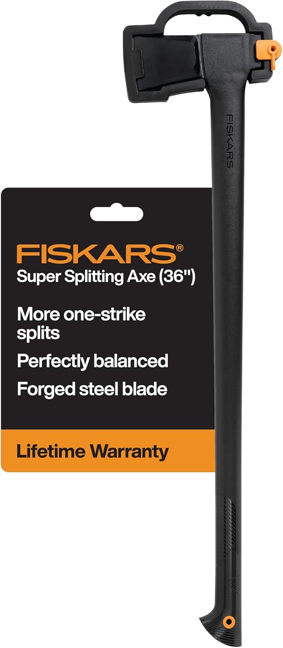 Fiskars A-Series Super Splitting Axe 36", for Medium to Large Size Logs