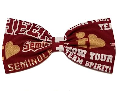 EmilyRose Couture Sports Themes Hair Bow Collection Barrette, Seminoles Glitters