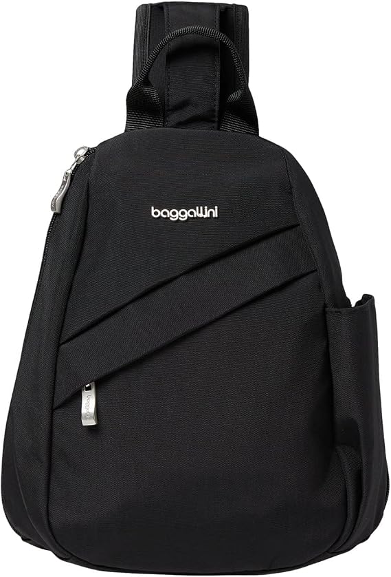 Baggallini Medium Sling Backpack - 9"x11" Lightweight Sling Bag with Convertible Adjustable Shoulder Strap