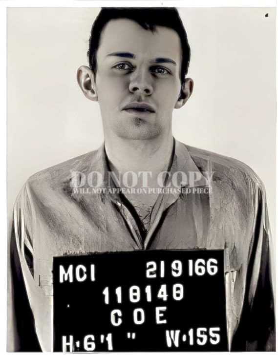 David Allan Coe Mugshot 8 X 10 - Magnificent 1966 Mug Shot Portrait - Outlaw Country - Busted In Ohio - Legendary American Music - Original Artwork - Rare Poster - Art Print