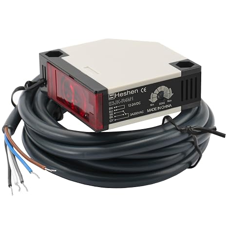 Heschen Photoelectric Sensor Switch, DC12-24V, Feedback Reflection Type
