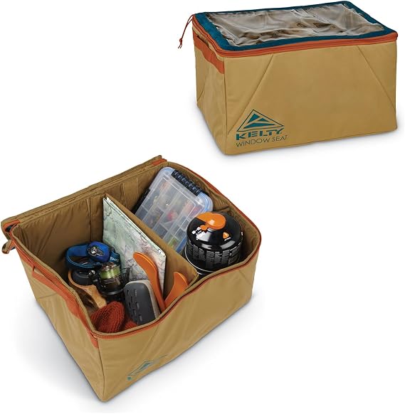 Kelty Window Seat Camping, Tailgating, Travel Organization Hub, Road Tripping Overlanding Storage, Clear Lid, Rugged Fabrics