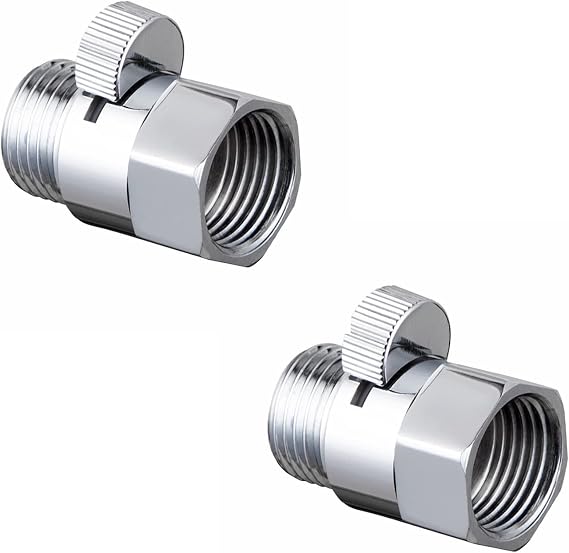 XVL Shower Head Shut-Off Valve Solid Brass 2 Pieces Chrome PT02A
