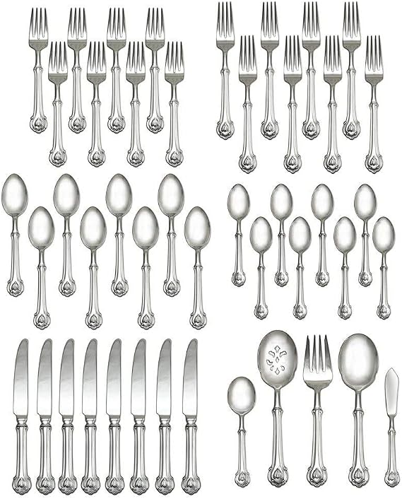 Wallace Napoleon Bee 18/10 Stainless Steel 45pc Flatware Set (Service for Eight)