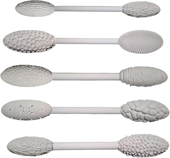 Texture Tool Set for Art Projects,5 Piece Oval Sculpting Tools Oval Pattern Rollers Kit,Modeling Sticks for DIY Crafts Clay Texture Rollers(Both Ends)