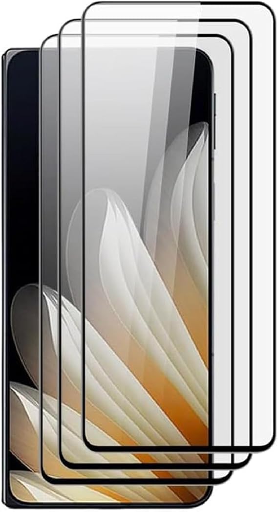 Screen Protector Compatible with Oppo Find N6, 3 Pack HD Tempered Glass Screen Protector, Fullscreen Protection, Scratch Resistant No Bubble