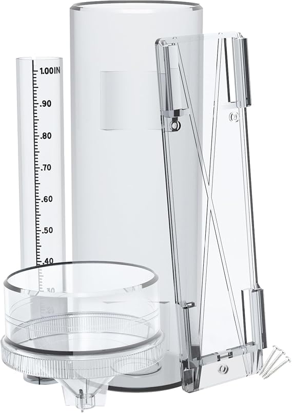 Holdly Professional Rain Gauge Outdoor, 11-Inch Capacity, Mounting Bracket