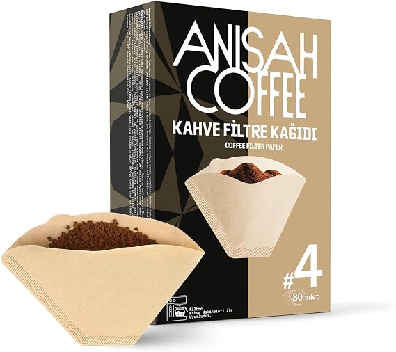 Anisah Coffee 80'li Filtre Kahve Kağıdı | Kokusuz | Kimyasalsız | Doğa Dostu | Yırtılmaz