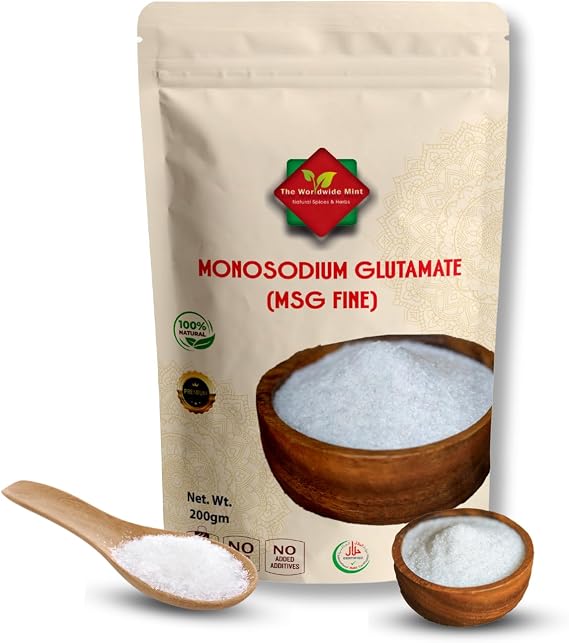 The Worldwide Mint MSG Fine (200g/7.05oz) Monosodium Glutamate | Umami Seasoning | Premium Quality | Authentic | No Additives (200G)