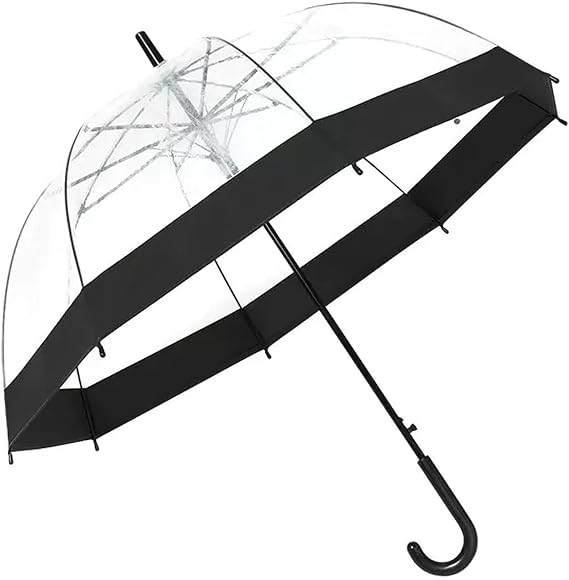 Clear Bubble Umbrella,Large Rainproof Canopy,Clear Umbrellas for Rain Adult,Umbrellas for Rain,Perfect for Weddings, Graduation and Outdoor Events - Automatic Open