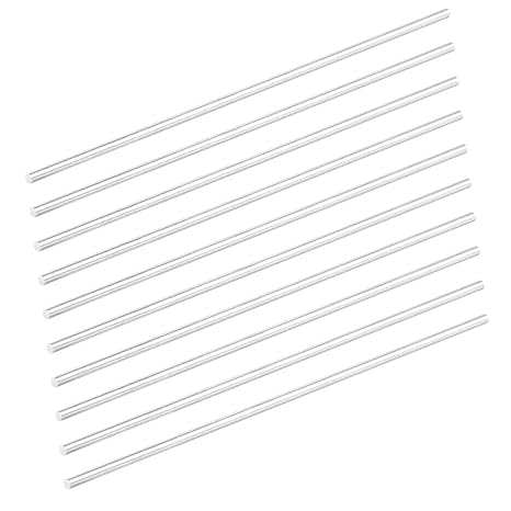 10pcs Aluminum Round Rods 2mm Diameter, 12 inches in Length Solid Lathe Bar Stock for DIY Crafts and Machine Parts