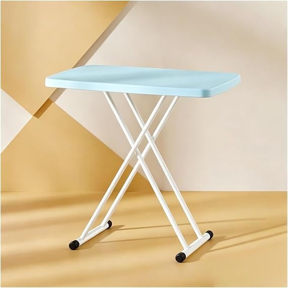 Trestle Table Lightweight Portable Camping Tables Folding Dining Table Terrace Lounge(Blue)