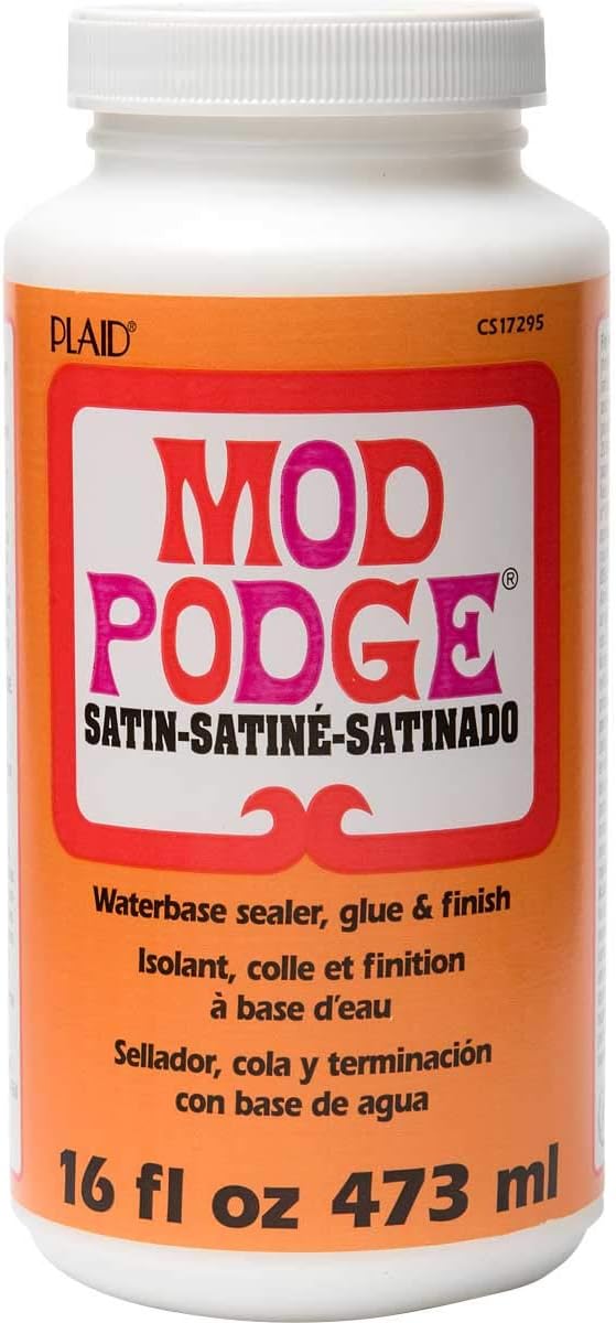 Mod Podge Waterbase Sealer, Glue and Finish, Satin, 16 Ounce