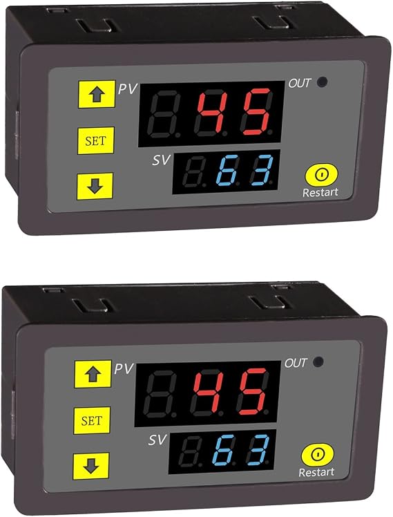 2Pcs Timer Delay Relay AC 110V 220V 10A 1500W Programmable LED Display Digital Cycle Timer Delay Switch Module