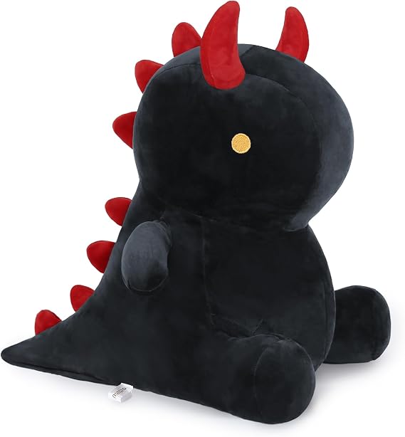 Ditucu Cute Dinosaur Plush Dino Stuffed Animal Plushies Toys Super Soft Dolls Birthday Gifts for Kids Girls Boys Black 10 inch
