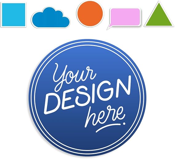 Custom Vinyl Stickers Personalized with Your Image or Text Waterproof, Durable Outdoor Labels Custom Logo, Photo, Artwork Decals Multiple Shapes & Sizes (Die-Cut/Circle/Square)