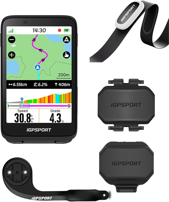 iGPSPORT BiNavi Bike Computer with Sensor Set