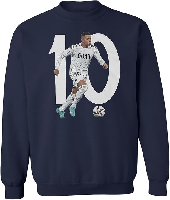 Mbappe 10 Inspired Graphic Madrid Goat Tribute Unisex Crewneck Sweatshirt