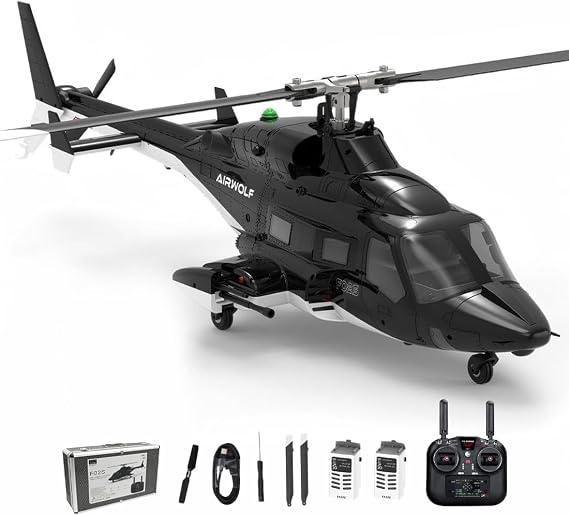 YU Xiang Air-Wolf GPS RC Helicopter with Auto Return, F02S 1/34 Scale 8CH Smart 6G Flybarless Simulation RC Helicopter with LIDAR-TOF Altitude Hold & Optical Flow Positioning