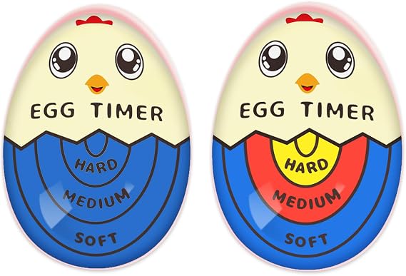 Lasubst Egg Timer That Goes in Water for Boiling Eggs Soft Hard Boiled, Blue + Color