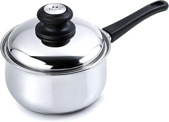 Tuxton Home Nevada 2 Quart Covered Saucepan; Stainless Steel, PFTE & PFOA Free, Freezer to Oven Safe, Induction Compatible