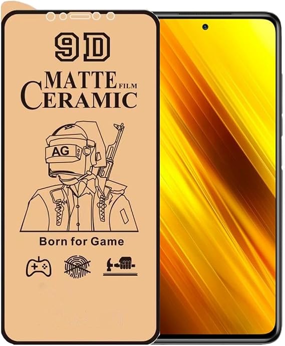 Bzontech Xiaomi Poco X3 NFC ile Uyumlu Ekran Koruyucu 9D Mat Seramik Nano