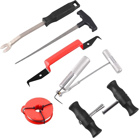 DAYUAN 7Pcs Classic Vintage Car Molded Windshield Remover Tool Set