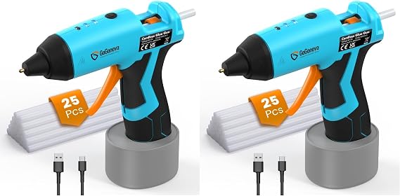 2Pcs 2Ah + 5Ah Hot Glue Gun, Blue
