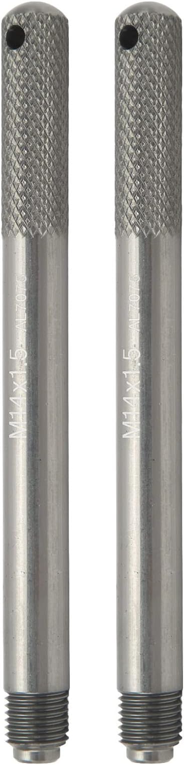 Cryfokt 2pcs Wheel Alignment Pin Set, 14x1.5 Threads Wheel Lug Bolt Wheel Stud Alignment, Automotive Aluminum Alloy Wheel Hanger Alignment Pin Mechanic Tool for Car Tire Repair