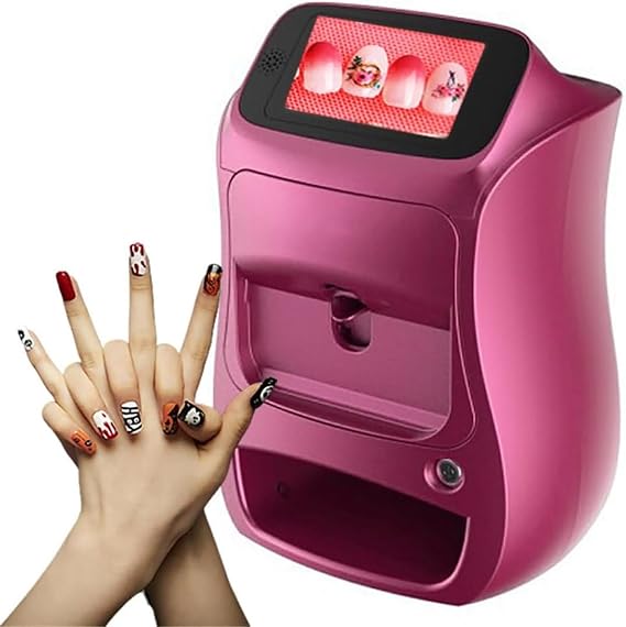 3D Professional Digital Mobile Nail Art Printer,20 Seconds Painting Digital Mobile Nail Art Printer,Nail Printer Mini Printer for Nails, Smart Phone Control Wireless WiFi Signal Purple
