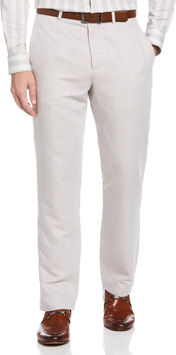 Perry Ellis Men's Modern Fit Linen Blend Pant