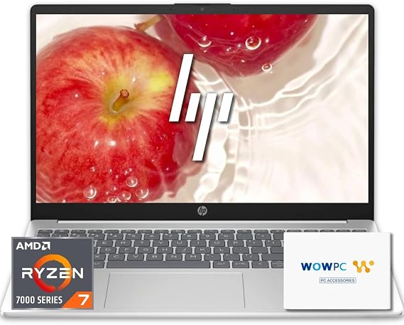 HP Pavilion 15 Laptop AMD 8-Core Ryzen 7 CPU 16GB DDR4 RAM 512GB SSD 15.6" FHD Display Win 11 Full-Size Keyboard with Numeric Keypad HDMI Diamond White
