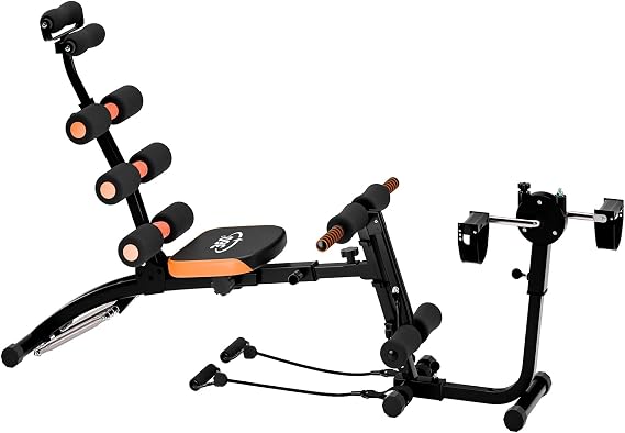 Ab Machine, Ab Workout Bench for Home Gym, Multi-Functional Adjustable Abs Crunch Machine, Abs Exercise Equipment for Total Body Workout