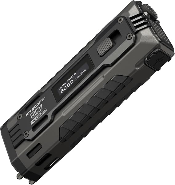 USB-C Rechargeable 8000 Lumen Flat EDC Flashlight