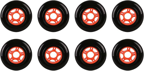 8-Pack Inline Skate Wheels 72mm Hardness 85A Polyurethane Replacement Wheel with 608ZZ Bearings