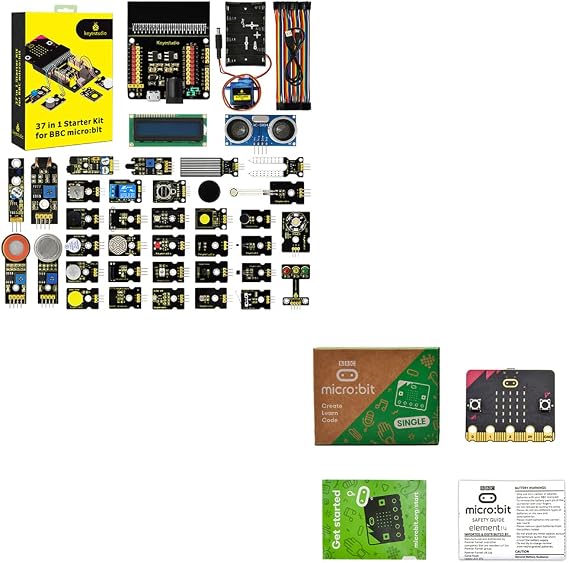 KEYESTUDIO 37 Sensors in 1 Box Starter Kit + Microbit V2.2 Control Board