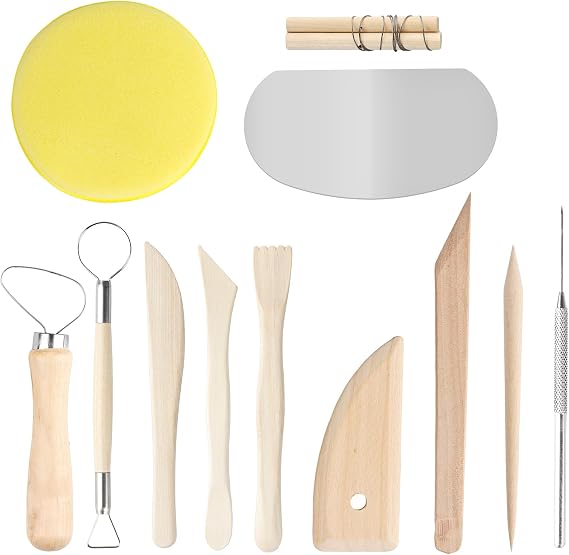 12 Pcs Polymer Clay Tools Sculpting Tools, Ceramic Clay Pottery Tools Kit