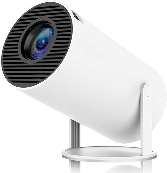 4K Projektör Hy300 Pro, 1080P Full HD Görüntü Kalitesi, 200 ANSI Lümen Yüksek Parlaklık, Uzaktan Kumandalı, WiFi 6, Bluetooth 5, Android 11, Otomatik Keystone, 40"-130" Ekran Projeksiyon Cihazı