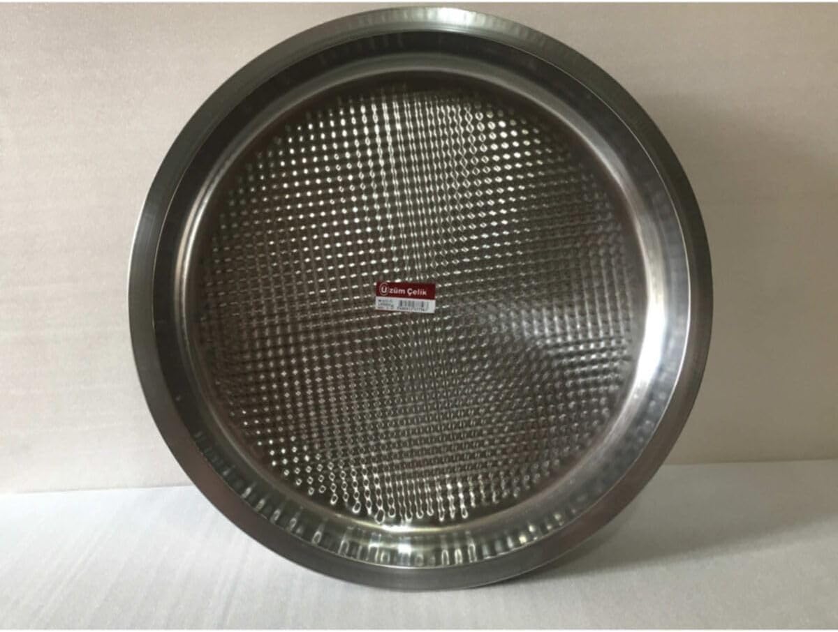 Mobilreyon - Raw Meatball Tray 5.No - Diameter: 52 Cm - Depth: 9 Cm - Steel Basin - Motif
