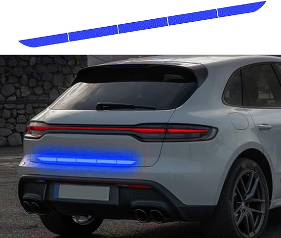 RUIANTE Car Rear Bumper Guard Warning Reflective Stickers(Blue 5pc)