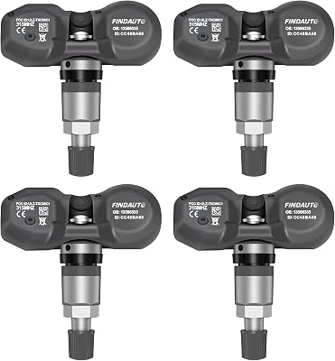 FINDAUTO Replacement for Tire Sensor 315MHz Original Equipment Tire Pressure Monitoring System TPMS for Buick for Cadillac for Chevrolet for GMC for Hummer Replaces 13598772 974-009 4Pack