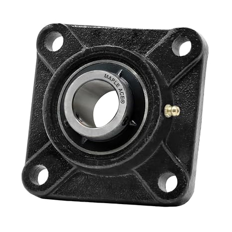 MAPLE ACE UCF212 Square Flange Bearing 60mm Bore, 4-Bolt Self-Aligning, Solid Base, Heavy Duty