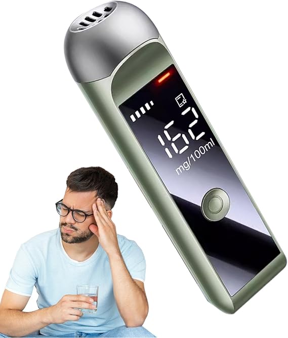 Portable Alcohol Detector Alcohol Tester, Breath Detector for Alcohol, Breath Alcohol Detector - LED Display Breath Analyzer, Professional Grade Precision Alcohol Tester, Personal Alcohol Breath