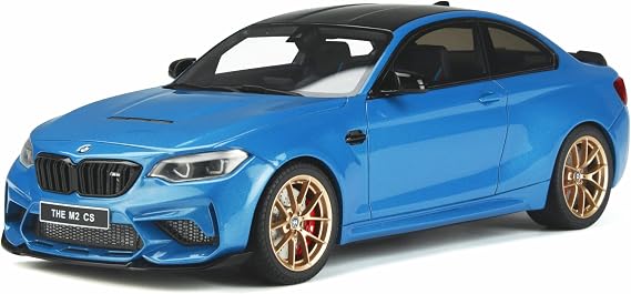 2019 M2 (F22) CS Misano Blue Metallic with Black Top 1/18 Model Car by GT Spirit GT353