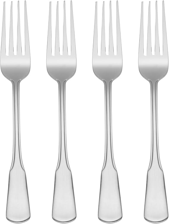 Oneida Colonial Boston Dinner Forks Silverware Set for 4, Flatware