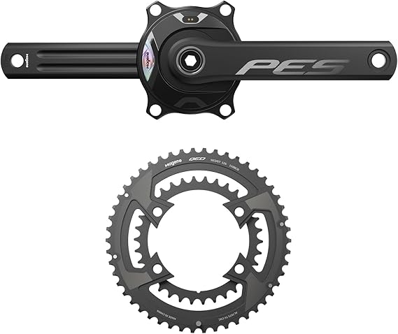 Magene 165mm Power Meter Crankset and QED 52/36 chainrings