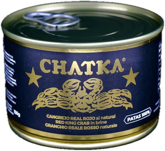 Chatka Traditional Canned Red King Crab Legs, 100% Authentic (150 gram)