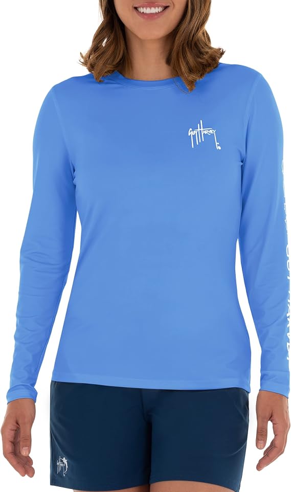 Guy Harvey Women's Core Solid Long Sleeve Sun Protection Top